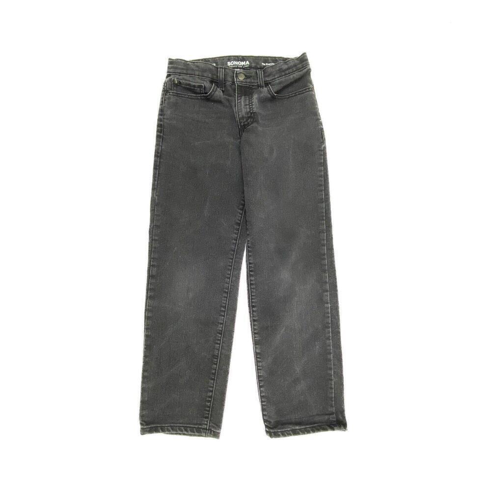 Sonoma Straight Leg The Everyday Jean Boys Size 12 Black Denim Jeans